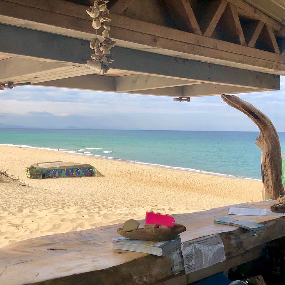 accueil cabane Natural Surf School